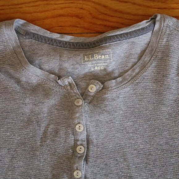 2 L.L. Bean Large Henley Shirts Womens Size L - Picture 2 of 3